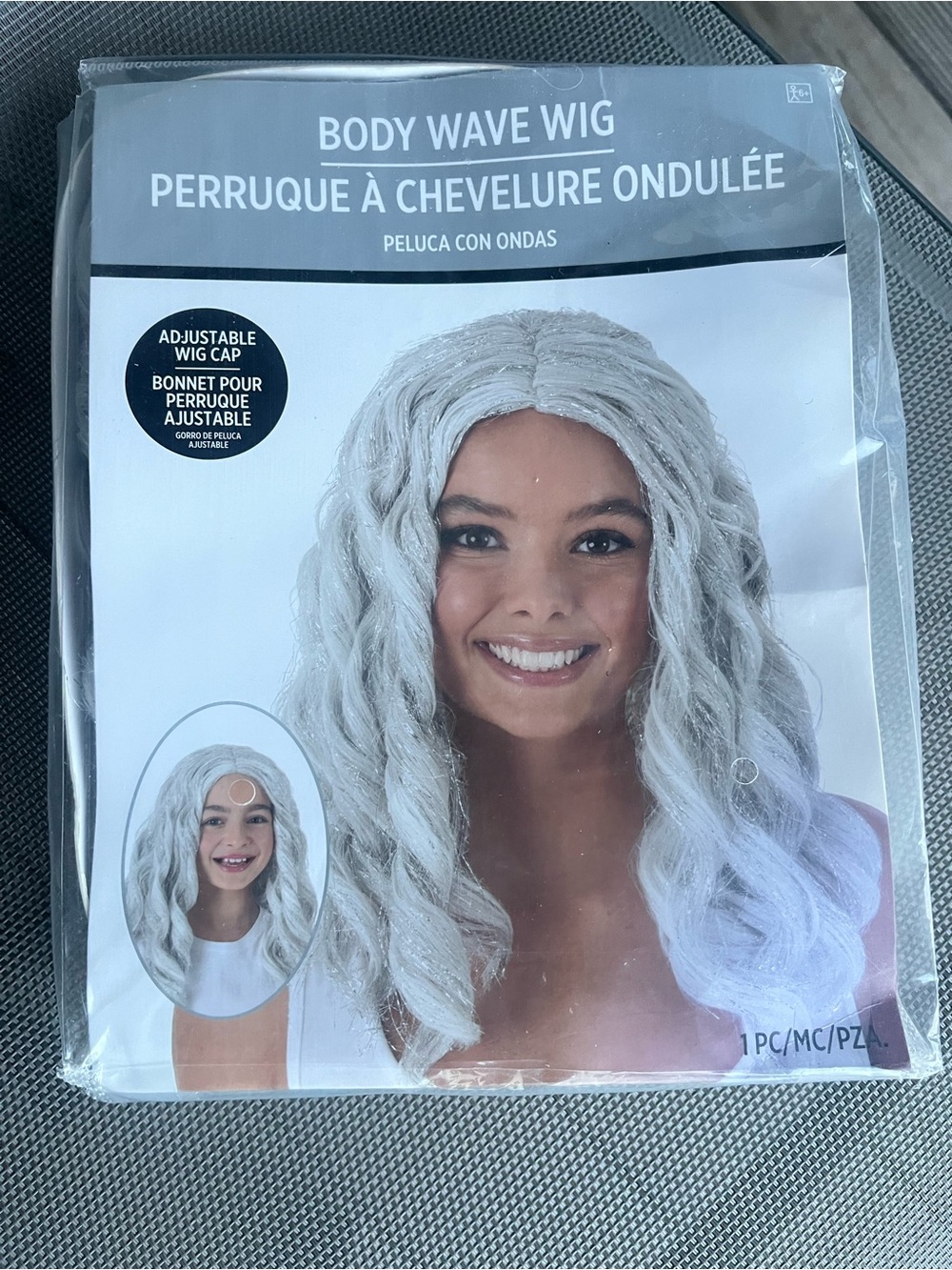 Body Wave Wig - Silver Gray Adjustable Cap